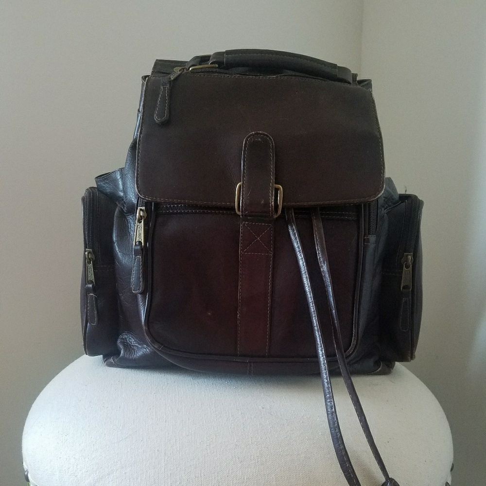 Clava Drawstring Authentic Leather Backpack